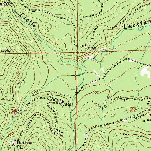 Topographic Map of Falls City Division, OR