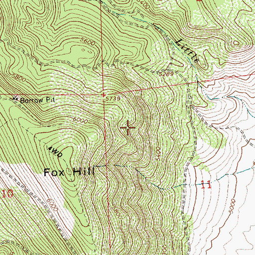 Topographic Map of Lakeview Division, OR