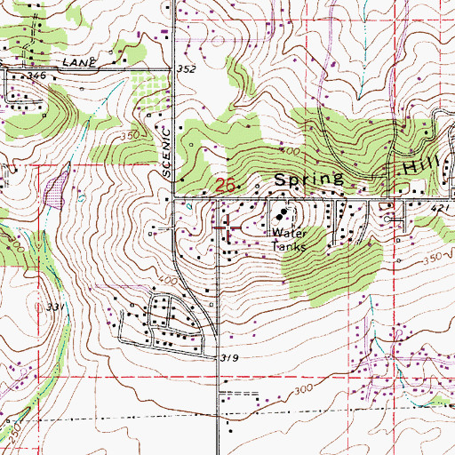 Topographic Map of North Albany Division, OR
