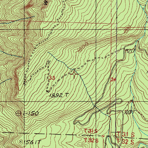 Topographic Map of Powers Division, OR