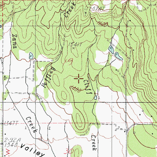 Topographic Map of Sams Valley Division, OR