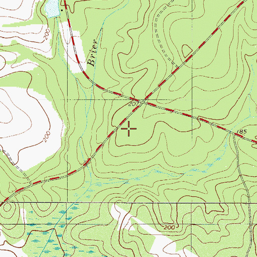 Topographic Map of Allendale Division, SC