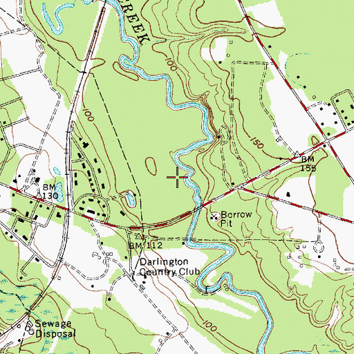 Topographic Map of Darlington Division, SC