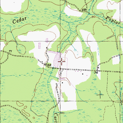Topographic Map of Floyds Crossroads Division, SC