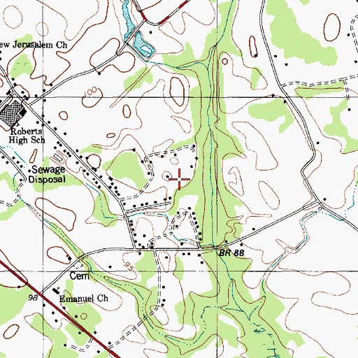 Topographic Map of Holly Hill Division, SC