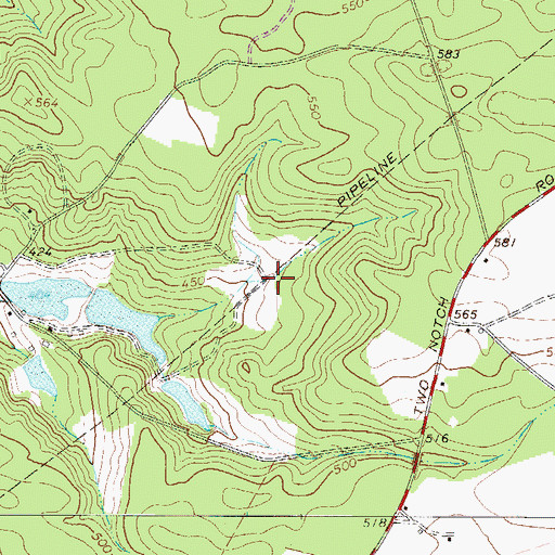 Topographic Map of Monetta Division, SC