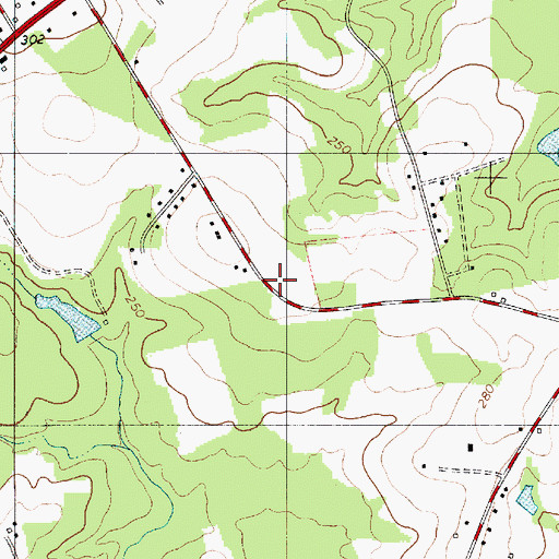 Topographic Map of Orangeburg West Division, SC