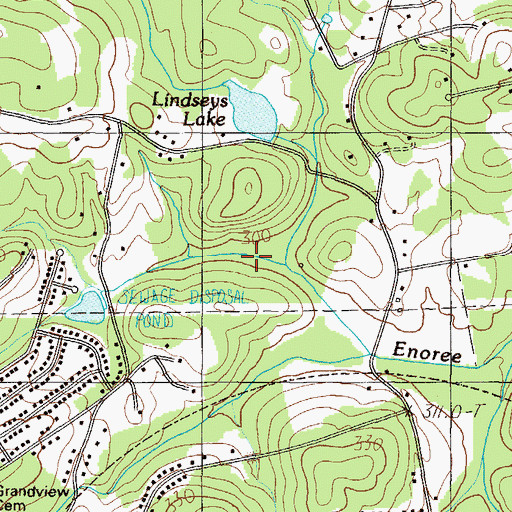 Topographic Map of Travelers Rest Division, SC