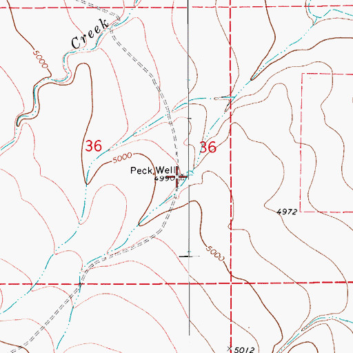 Topographic Map of Peck Well, CO