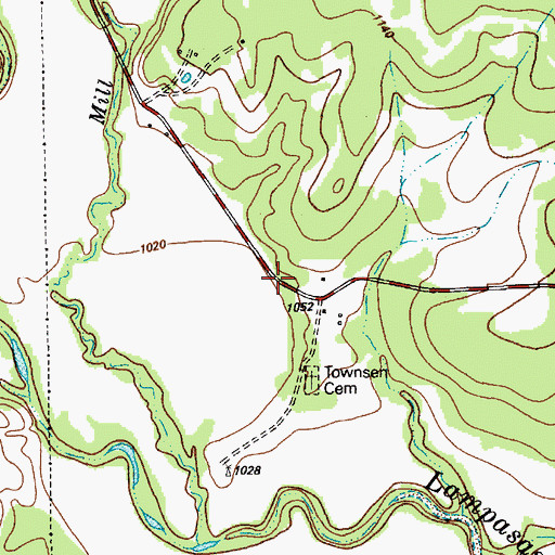 Topographic Map of Adamsville Division, TX