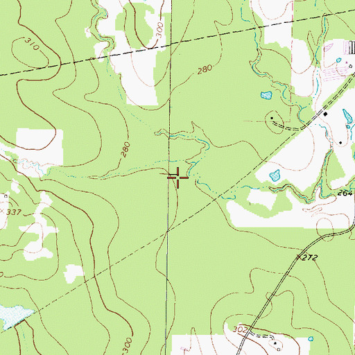 Topographic Map of Apple Springs Division, TX