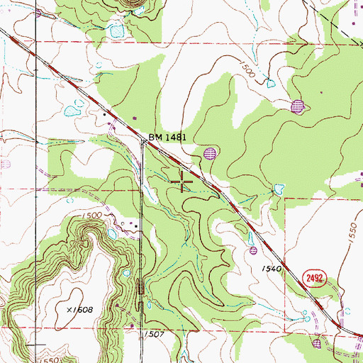 Topographic Map of Bangs Division, TX