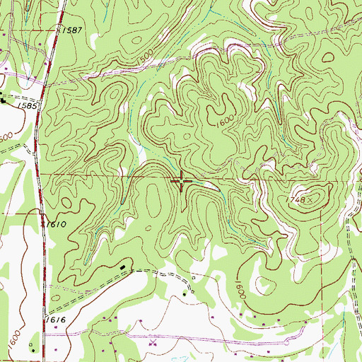 Topographic Map of Boerne Division, TX