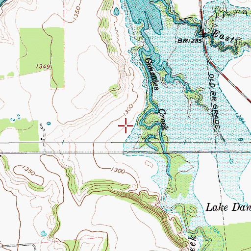 Topographic Map of Breckenridge South Division, TX