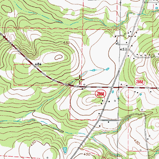 Topographic Map of Bullard Division, TX