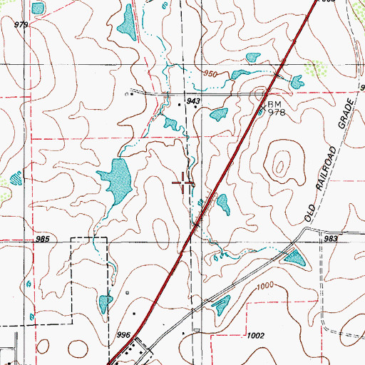 Topographic Map of Byers-Petrolia Division, TX