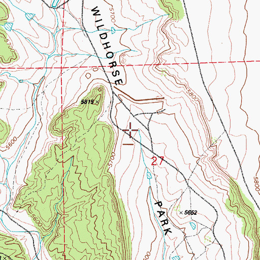Topographic Map of Wild Horse Park, CO