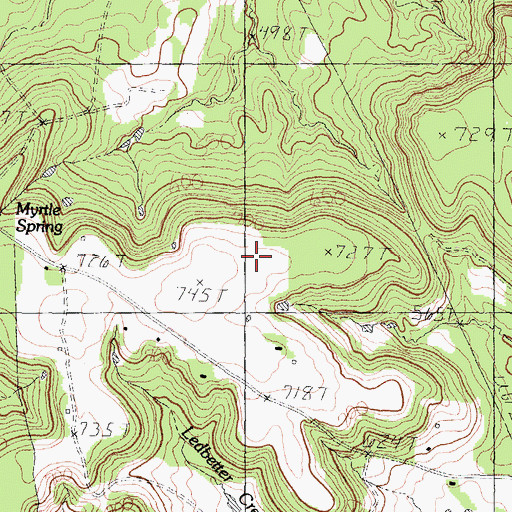 Topographic Map of LaRue-Poynor Division, TX
