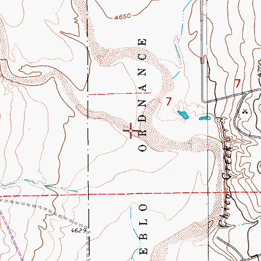 Topographic Map of Andy Creek, CO