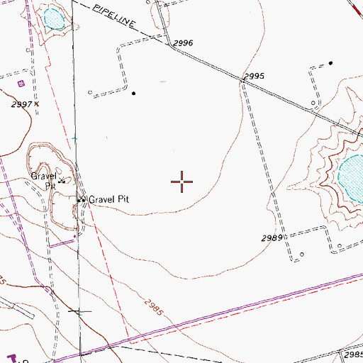 Topographic Map of Odessa Division, TX
