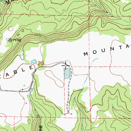 Topographic Map of Table Mountain, CO