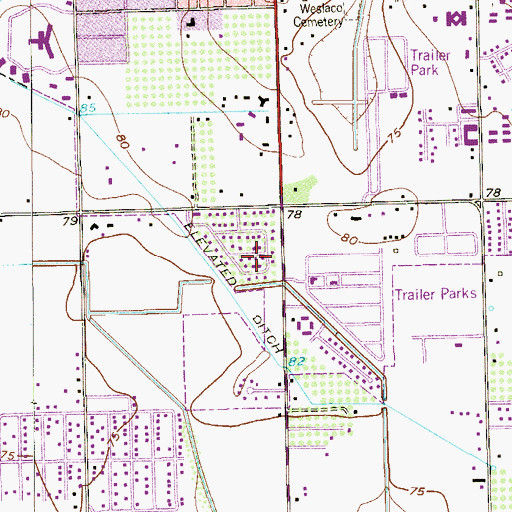 Topographic Map of Southeast Hidalgo Division, TX