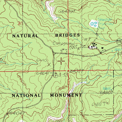 Topographic Map of Blanding Division, UT