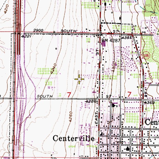 Topographic Map of South Davis Division, UT