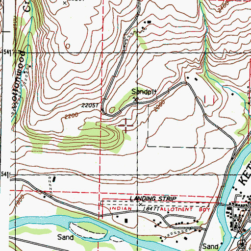Topographic Map of Curlew Division, WA