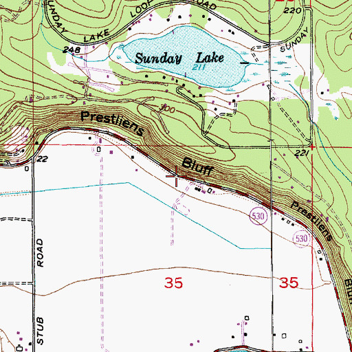 Topographic Map of Stanwood Division, WA