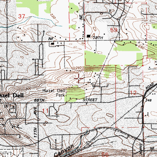 Topographic Map of Vancouver Division, WA