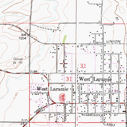 Topographic Map of Laramie Division, WY