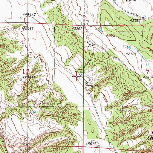 Topographic Map of Moorcroft Division, WY