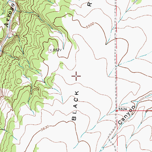 Topographic Map of Black Ridge, CO