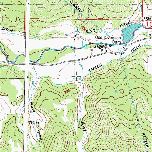 Topographic Map of Ant Gulch, CO