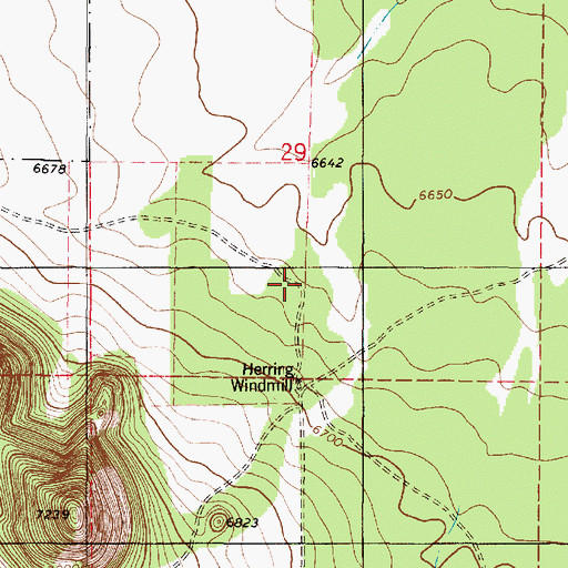 Topographic Map of Herring Windmill, NM