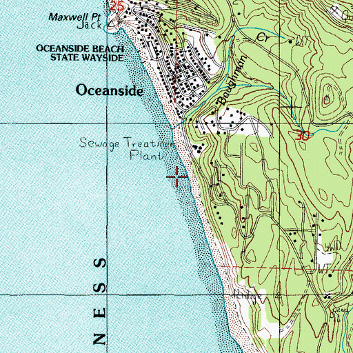 Topographic Map of Symons State Park, OR