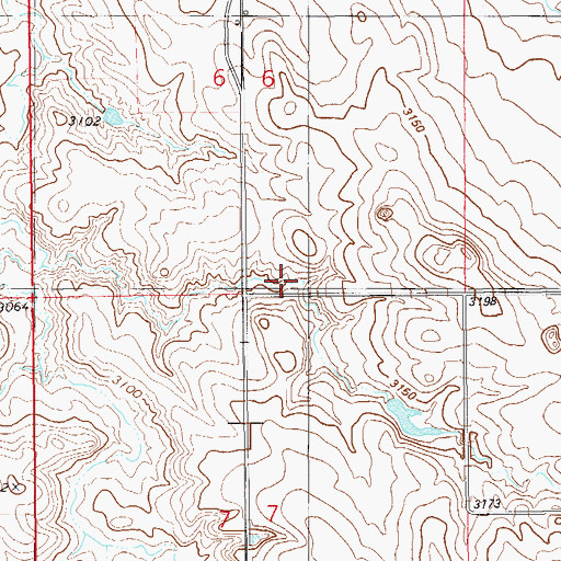 Topographic Map of Baker Division, MT