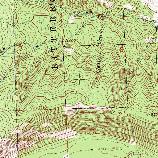 Topographic Map of Darby Division, MT