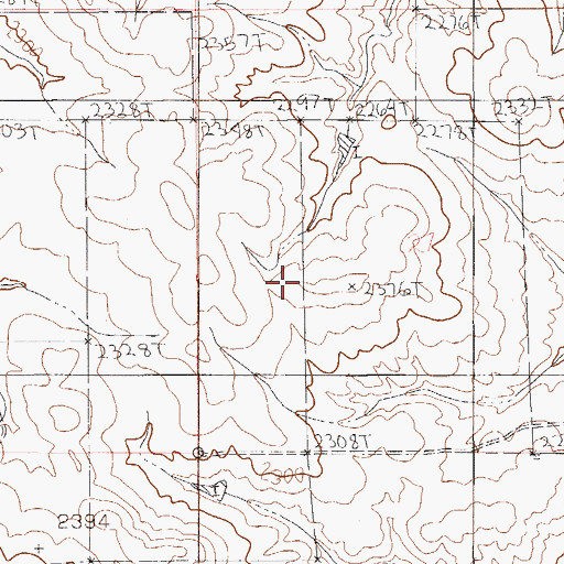 Topographic Map of Fairview Division, MT