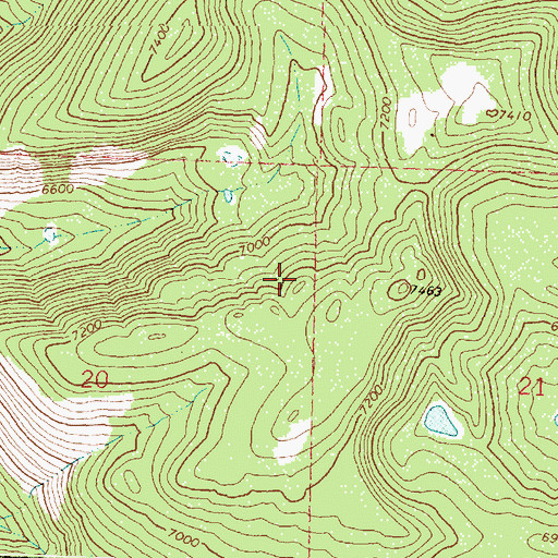 Topographic Map of Flathead Reservation Division, MT