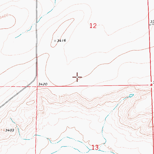 Topographic Map of Geraldine Division, MT