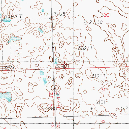 Topographic Map of Harlem Division, MT