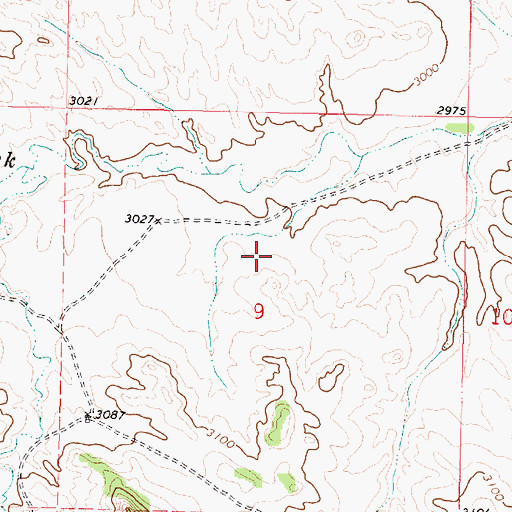 Topographic Map of Rosebud Division, MT