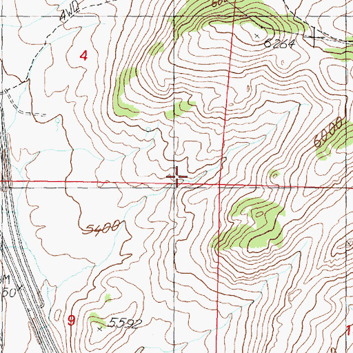 Topographic Map of Butte-Silver Bow Northwest Division, MT