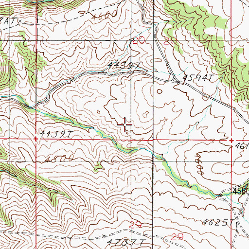 Topographic Map of Townsend East Division, MT
