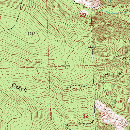 Topographic Map of Victor Division, MT