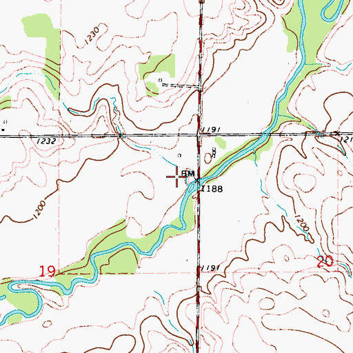 Topographic Map of Kuhn Wildlife Area, IA