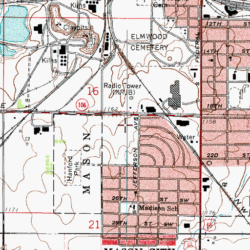 Topographic Map of Rolling Acres Christian Reformed Church, IA