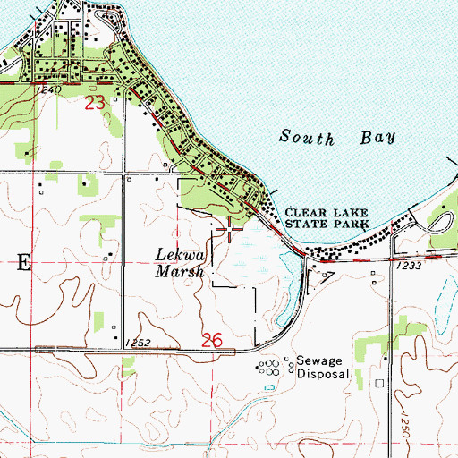 Topographic Map of Twin Oaks Campgrounds, IA